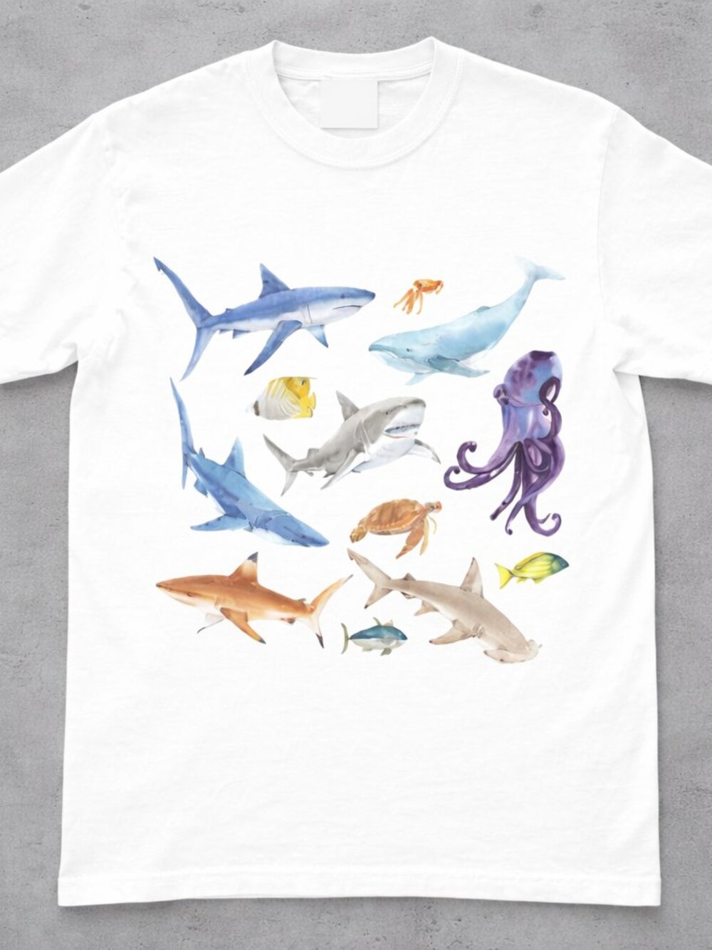 Vintage Nature Fish Ocean Life 90s Retro Graphic T-shirt